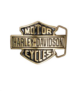 Harley-Davidson Gold/Black H302 Solid brass Belt Buckle