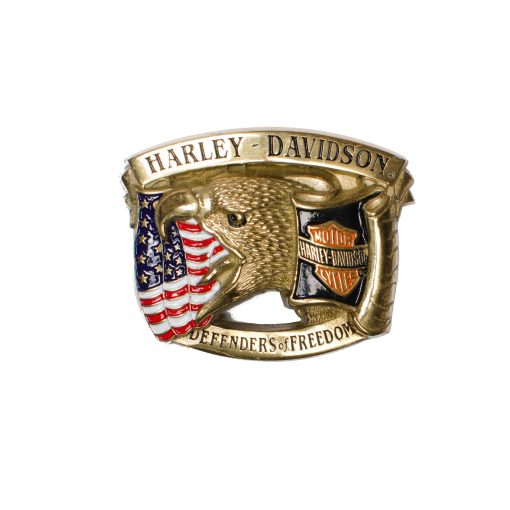 Eagle USA Flag Harley-Davidson H555 Solid Brass Belt Buckle