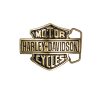 Harley-Davidson Gold/Black H302 Solid brass Belt Buckle