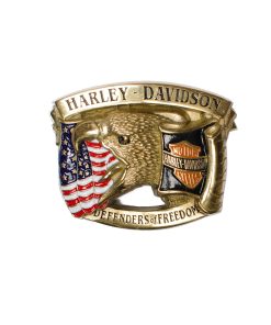 Eagle USA Flag Harley-Davidson H555 Solid Brass Belt Buckle